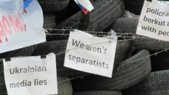 Công sự của những người chiếm giữ công sở ở đông Ukraine