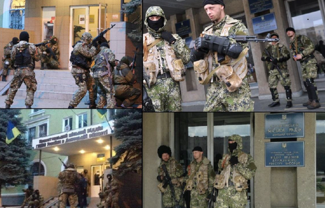 Вооруженные активисты в Краматорске и Славянске