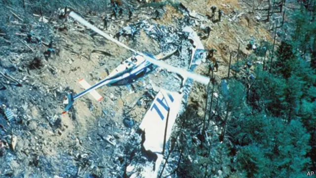 На месте катастрофы японского лайнера