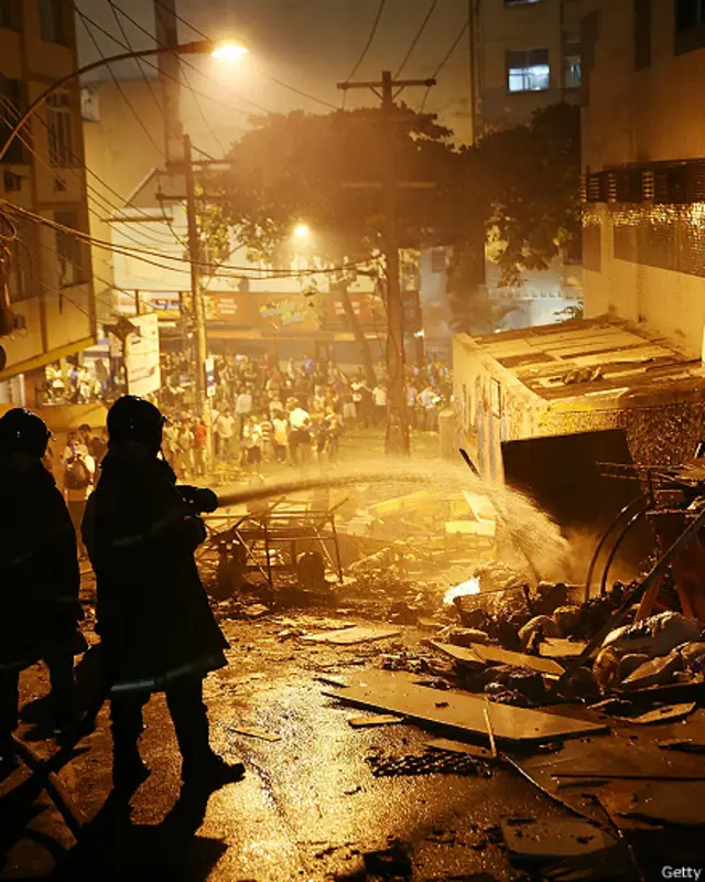 Protestas en favela de Río de Janeiro