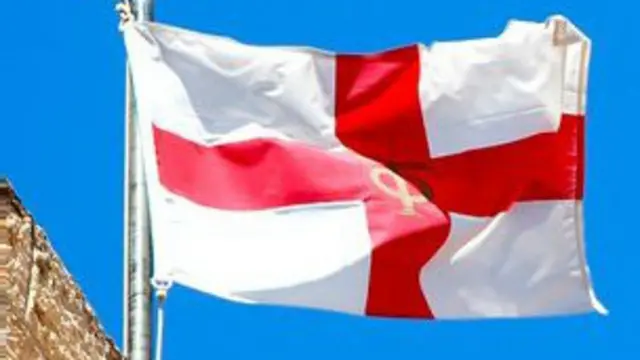 Флаг Св. Георгия над палестинской церковью