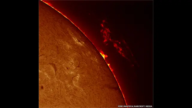 सौर भट्ठियों से निकलने वाली ऊर्जा, ये सूर्य की सतह पर फैल जाती है. जोस मैंटेसा/बारक्रॉफ़्ट