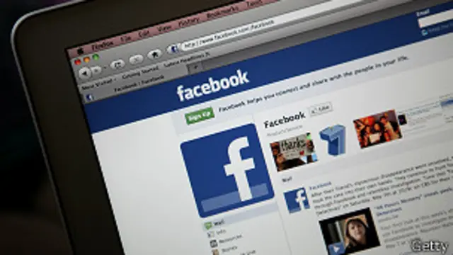 Страница Facebook на компьютере