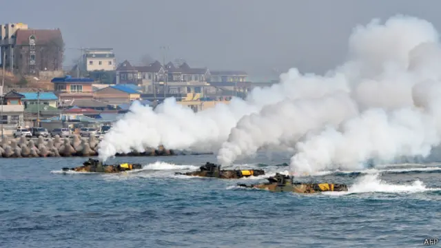 Учения в Южной Кореи