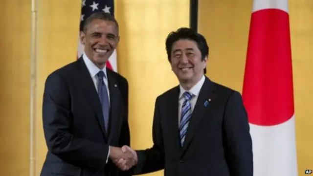 奧巴馬讚揚日本是亞太地區穩定的」基石「