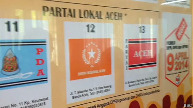 Tiga partai lokal di Aceh yang terlibat dalam pemilu legislatif 2014.