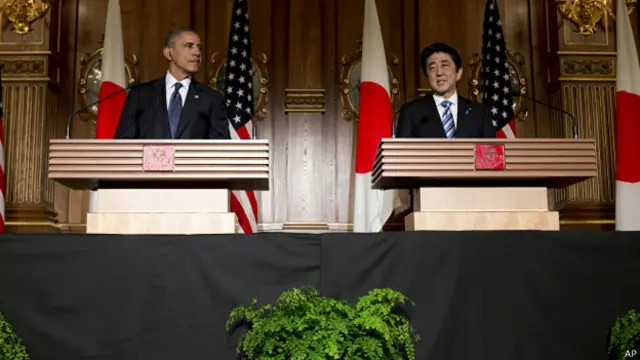 日美首脑会谈的主要议题是，规定自卫队与美军责任分担的《日美防卫合作指针》修订工作以及加快跨太平洋伙伴关系协定（TPP）谈判进程事宜。（资料图片）