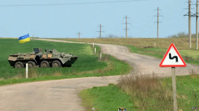 БТР на окраине Славянска