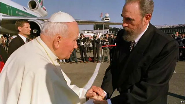 Juan Pablo II y Fidel Castro