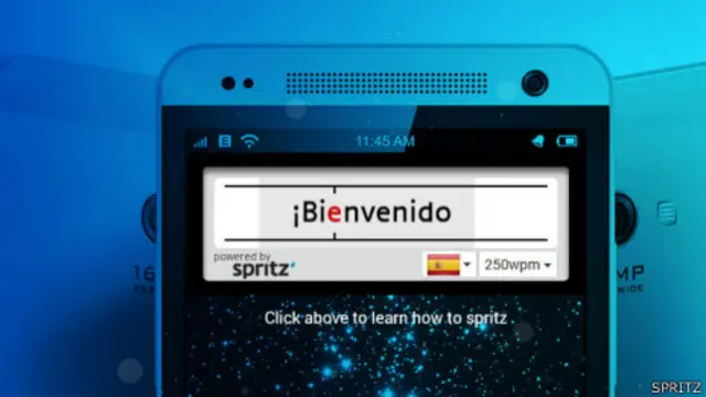 Spritz propone leer hasta 700 palabras por minuto en castellano.