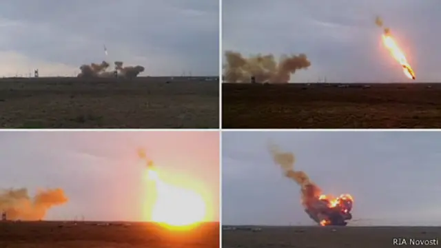 Падение ракеты "Протон" с тремя спутниками ГЛОНАСС