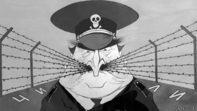 Карикатура "Лицо чилийской хунты"