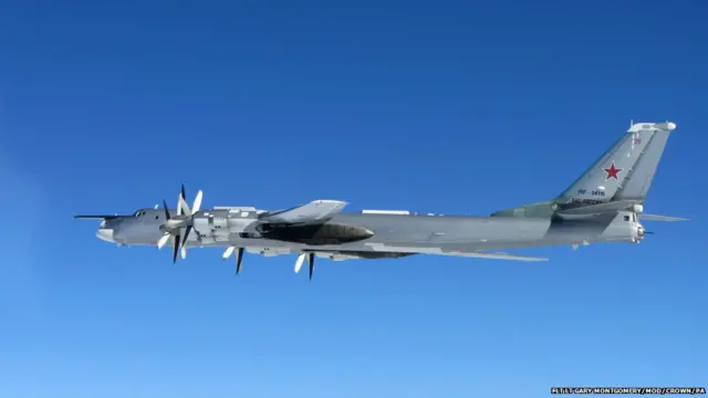 Ту-95 Bear H в небе над Шотландией