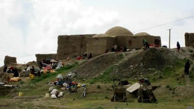 बाढ़ प्रभावित अफ़ग़ानिस्तान का एक गांव