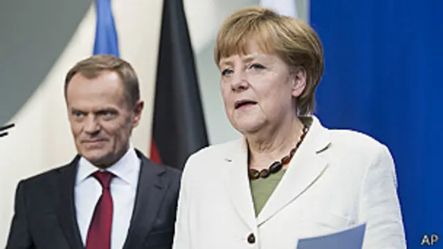 Дональд Туск и Ангела Меркель