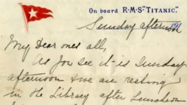 یہ خط سنیچر کو ہینری ایلڈریج اینڈ سن آف ڈیوزیزکی نیلامی میں رکھا گیا تھا