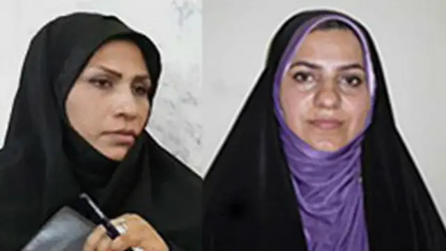 معصومه پرندوار (چپ) و حمیرا ریگی (راست) دو فرماندار زنی هستند که به فاصله ده روز در استان سیستان و بلوچستان منصوب شده‌اند