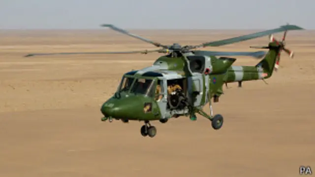 هذا أول حادث مننوعه يطال مروحية بريطانية