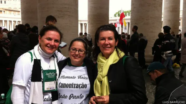 Rita Maria Pozzolo, 58 anos, psicóloga, Luciana Costenaro, 34 anos, advogada e Neuza Maria Viganor, 57 anos, agropecuarista. Foto: Luis Barrucho/BBC Brasil