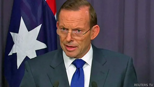 阿博特在堪培拉会见记者(28/4/2014)
