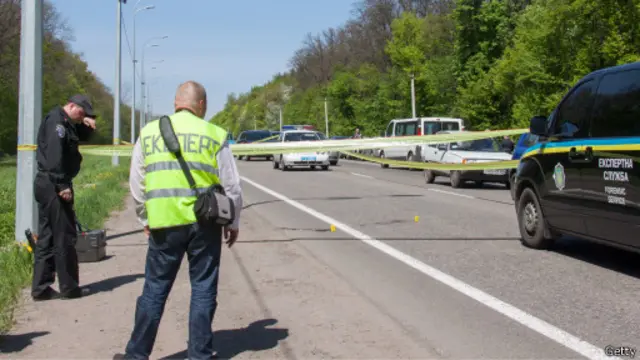 Место покушения на мэра Харькова Кернеса