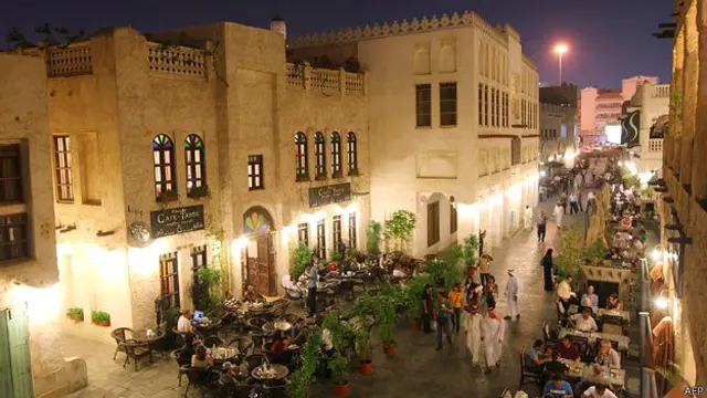 दोहा के एक बाज़ार का दृश्य