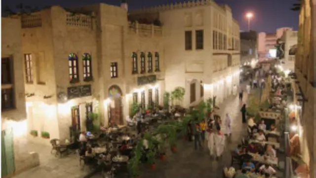 Bairro reconstruído em Doha (foto: BBC)