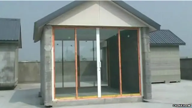 चीन में थ्री-डी प्रिंटर से बना घर