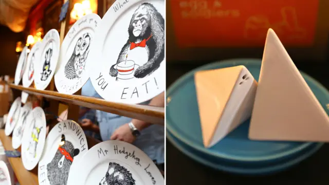 在创意瓷器于摩登家厨房越来越受欢迎的时代，如此可爱又别具个性的盘子以及利用帆船为设计灵感而创造出来的盐瓶，得到了不少人的喜爱。