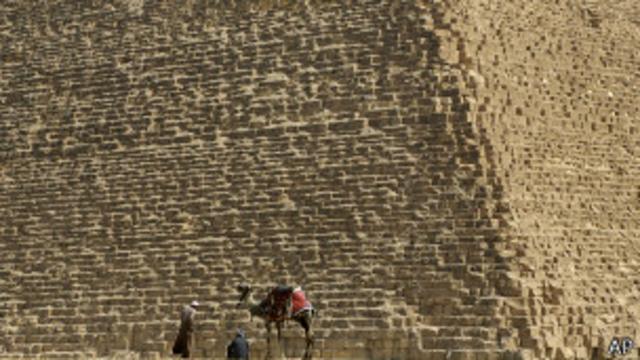 Detalle de una de las pirámides de Egipto