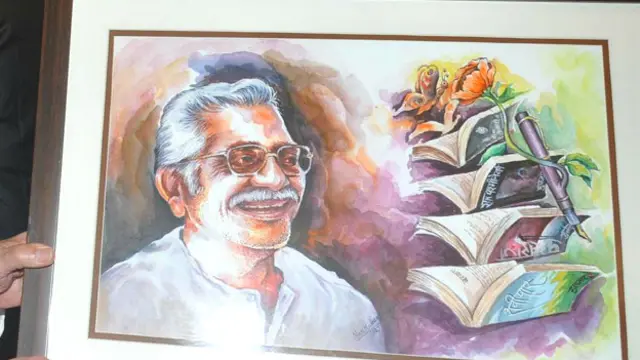 गीतकार, लेखक और फ़िल्म निर्देशक गुलज़ार की पेंटिंग