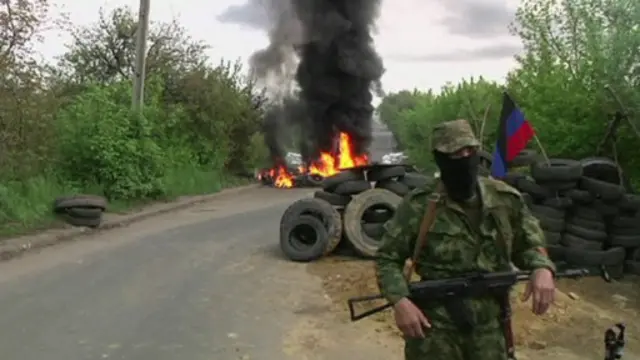 سيطرت القوات الموالية لروسيا على مدينة سلوفيانسك منذ عدة أسابيع