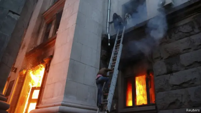 Пожар в Доме профсоюзов