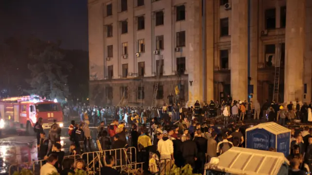 Одеса, пожежа, будинок профспілок