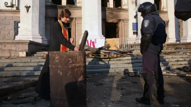 Одеса, пожежа, будинок профспілок