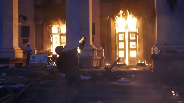 Одеса, пожежа, будинок профспілок