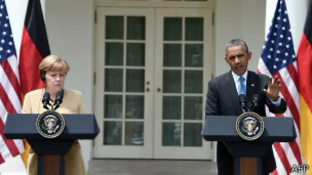 Angela Merkel y Barack Obama