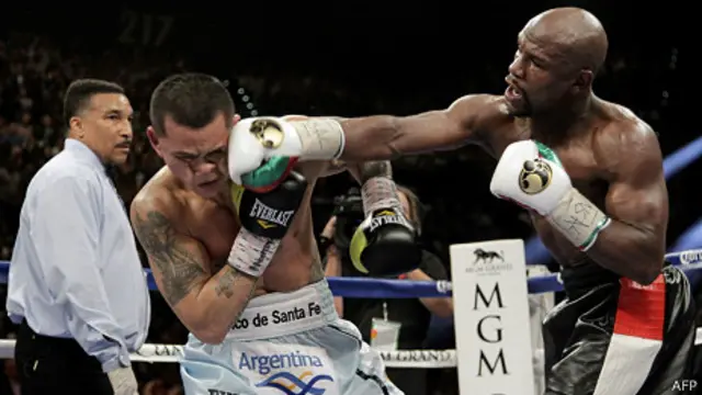 Marcos Maidana y Floyd Mayweather