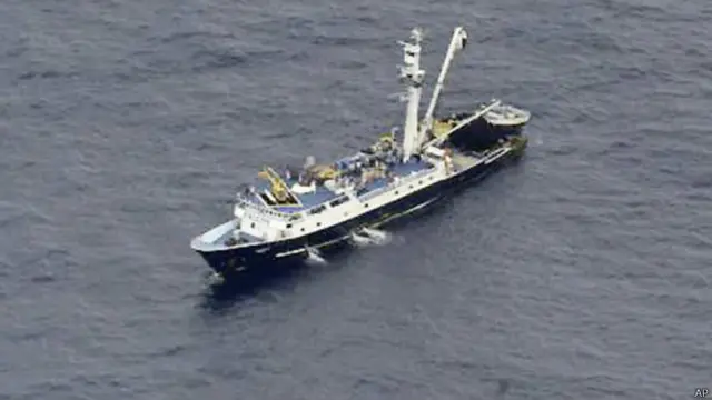 於東太平洋救起中國船員的委內瑞拉漁船（3/5/2014）