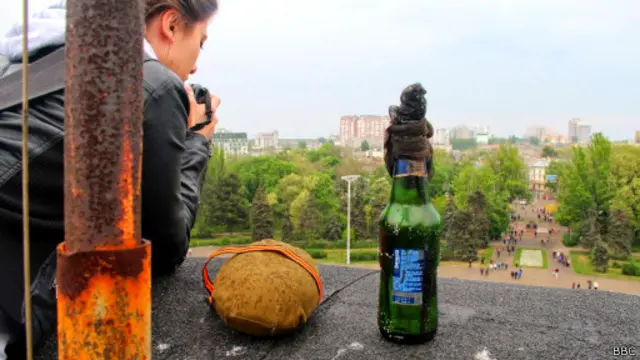 На крыше Дома профсоюзов в Одессе