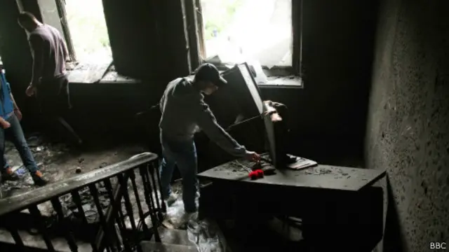 В сгоревшем Доме профсоюзов в Одессе