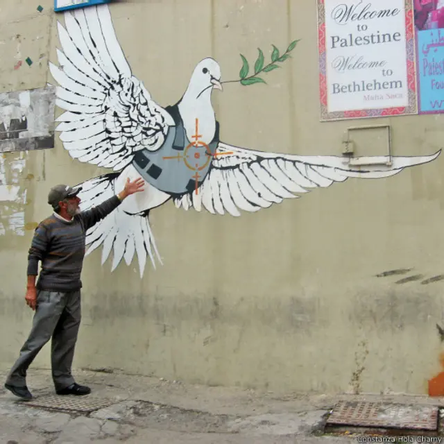 ग्रैफ़िटी शांति का प्रतीक कबूतर