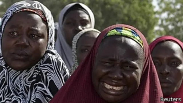 Madres lloran en Nigeria
