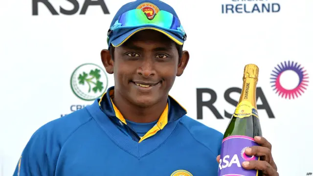 තරඟයේ වීරයා,ලකුණු 27කට කඩුලු තුනක් බිඳ හෙලූ අජන්ත මෙන්ඩිස්.