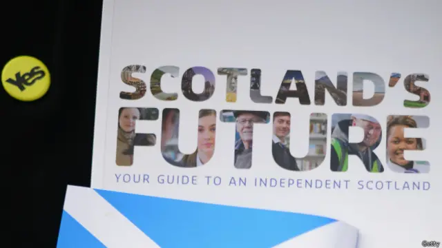 赞成苏格兰独立公投宣传