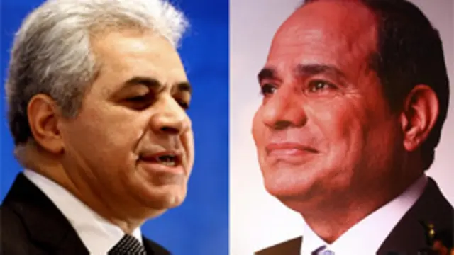 مرشحا للانتخابات الرئاسية المصرية السيسي وصباحي