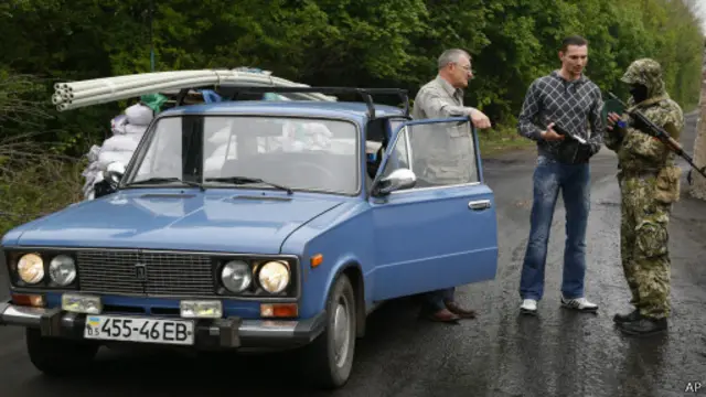 Блокпост под Славянском