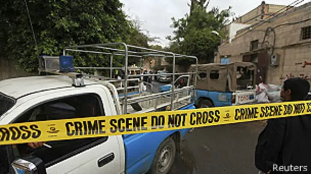 Escena del asesinato del trabajador francés