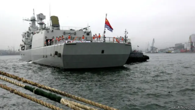 Tàu hải quân Trung Quốc trong một chuyến thăm Vladivostok