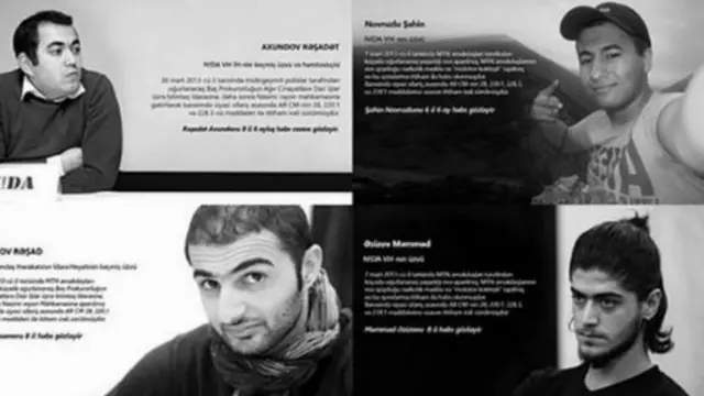 Активисты азербайджанского движения "Нида"